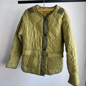 Vintage Inspired Green Quilted Army Jacket Size S